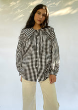 Load image into Gallery viewer, Vintage Gingham Collared Button Up Top | XS - XL
