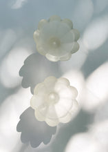 Load image into Gallery viewer, Vintage Scalloped Frosted Glass Candlesticks
