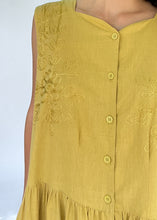 Load image into Gallery viewer, Vintage Ochre Cotton Dress | ONE SIZE
