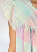 Load image into Gallery viewer, Vintage Pastel Plaid Cotton Dress | XS - L

