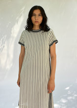 Load image into Gallery viewer, Vintage BW Stripe Shift Dress | XS - M
