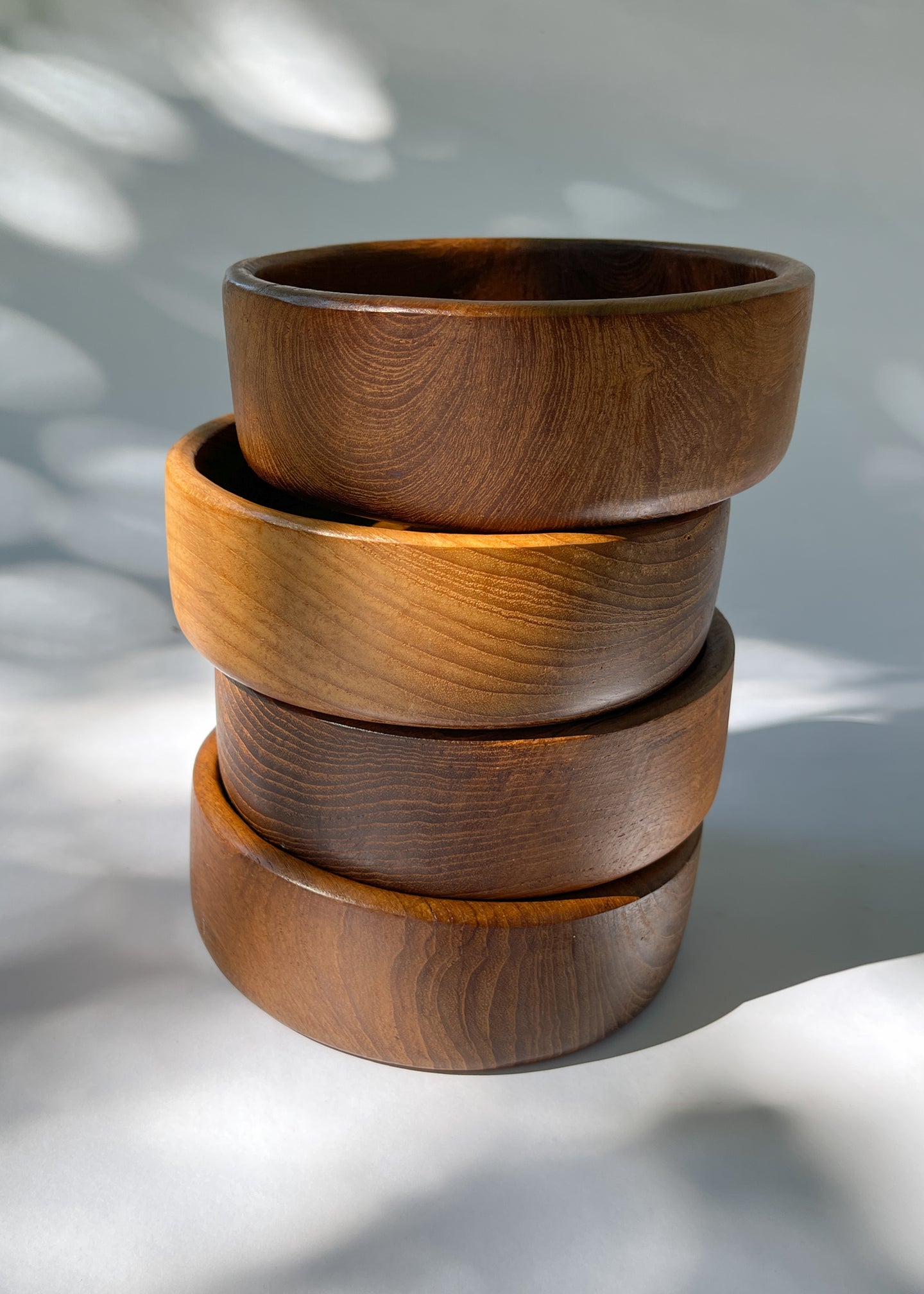 Vintage Wooden Bowls | Set of 4