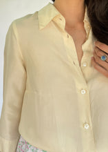 Load image into Gallery viewer, Vintage Cream Silk Collared Shirt | XS - S
